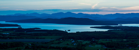 New York at sunset.  Taken from Mt Philo.